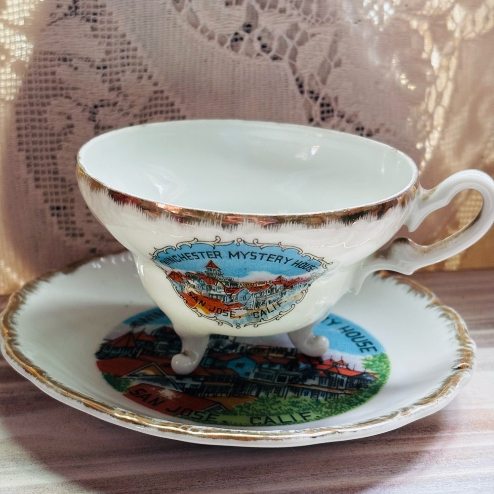 vtg Winchester Mystery House cup and saucer